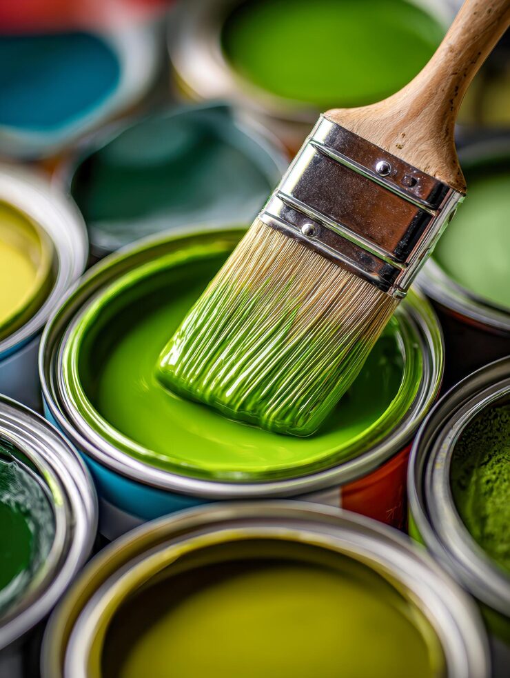 wooden-paintbrush-dipped-vibrant-green-paint-surrounded-by-multiple-colorful-open-cans-ready-creative-painting-projects-home-decoration_937679-110016